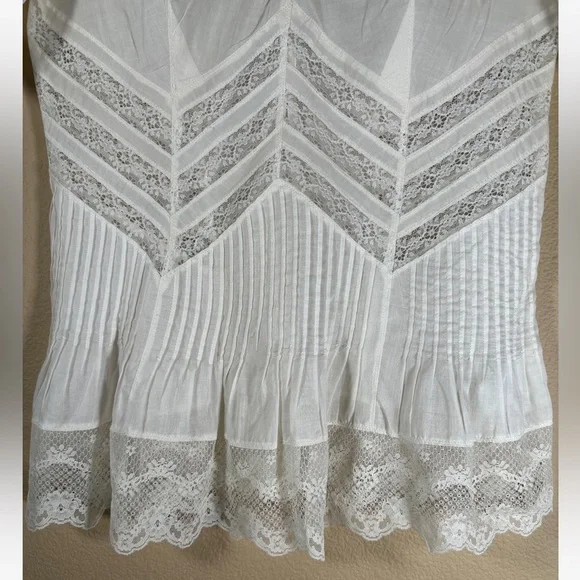 Karen Millen England Lace Cotton Blouse In Ivory - Picture 7 of 9